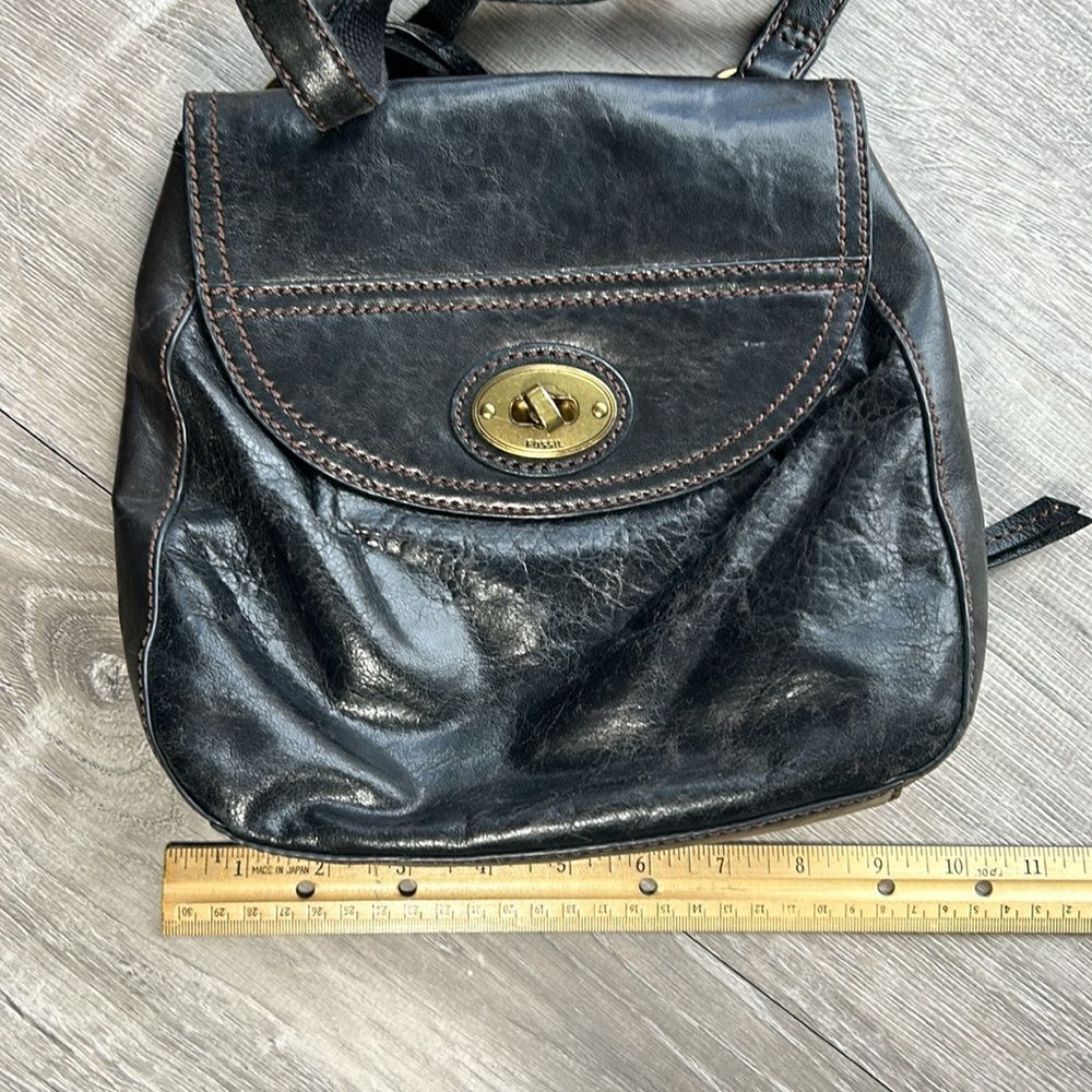 Fossil cute bag, tote purse chocolate brown - Picture 5 of 6